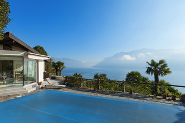Fototapeta premium Terrace of a mountain home