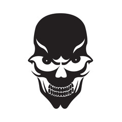  human skull with Black and white