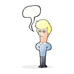 cartoon jaded man with speech bubble