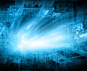 Best Internet Concept of global business.Technological background. Rays  symbols Wi-Fi,  of the Internet, television, mobile and satellite communications