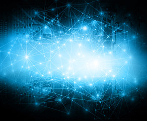 Best Internet Concept of global business.Technological background. Rays  symbols Wi-Fi,  of the Internet, television, mobile and satellite communications