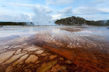 Sunset Midway Geyser basin, Yellowstone, Wyoming, United States of America