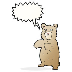 Obraz na płótnie Canvas cartoon bear with speech bubble