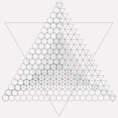 Sacred geometry symbols and elements background.