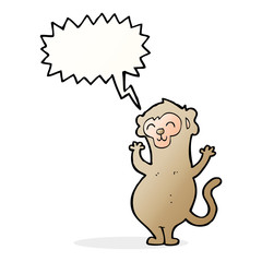 cartoon monkey with speech bubble