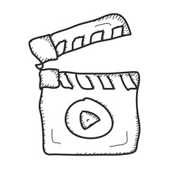 Simple doodle of a clap board