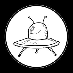 Simple doodle of a spaceship