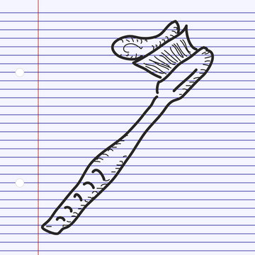 Simple doodle of a toothbrush