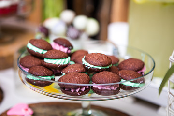 cakes and candy on a table