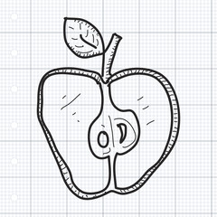 Simple doodle of an apple