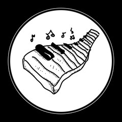 Simple doodle of a piano keyboard