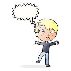 cartoon medical emergency with speech bubble