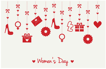 Women's Day Card or Background. vector illustration