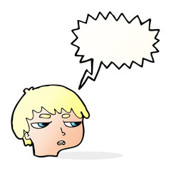 cartoon annoyed boy with speech bubble