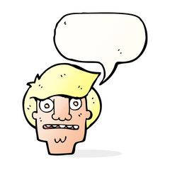 cartoon shocked face with speech bubble