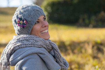 portrait of a beautiful woman, exterior