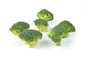 Broccoli isolated on a clean white background.