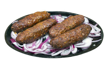 Kofta Kebabs on a Sizzling Plate