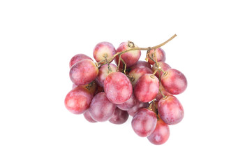 Red grapes isolate on white background