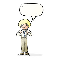 cartoon man wearing braces with speech bubble