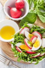 healthy egg and radish salad