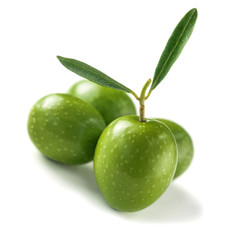 green olives on white