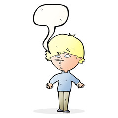 cartoon suspicious man looking over shoulder with speech bubble