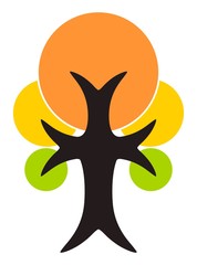 Autumn tree icon