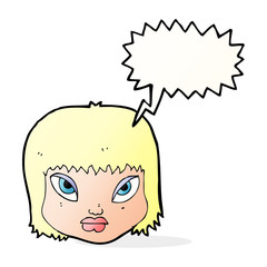 cartoon annoyed face with speech bubble