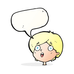 cartoon amazed expression with speech bubble