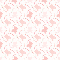 Seamless pattern for baby, toy bear