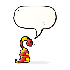 cartoon snake with speech bubble