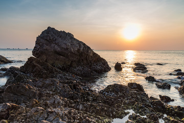 Landscape sunset and the sea