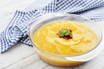 Pie with orange slices