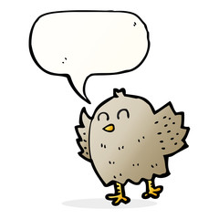 cartoon bird with speech bubble