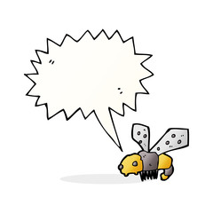 cartoon bee with speech bubble