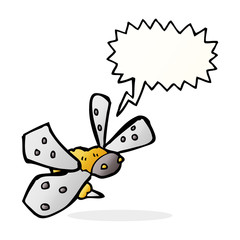 cartoon bee with speech bubble