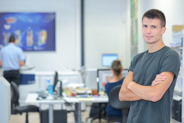 young man in the office