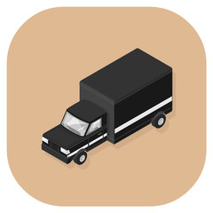 Vector illustration of an isometric Delivery Truck icon.
Isometric delivery service transportation.
