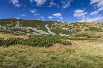 View of Tatra Mountains from hiking trail. Poland. Europe.