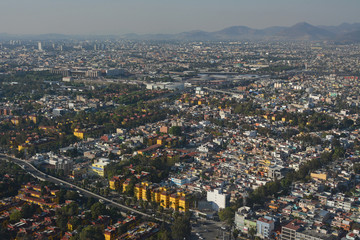Aerial view of mexico city.