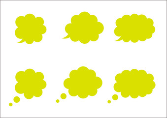 イラスト素材「雲の吹き出し」