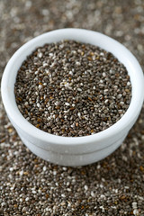 chia seeds onw ooden surface