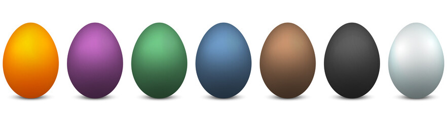 Set of colored Easter eggs 2 | RGB