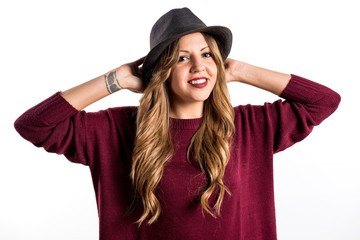 Fototapeta premium Hipster young girl