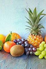 Healthy fruit background