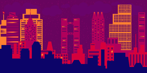 Night view of modern cityscape vector/ Night view of modern cityscape vector background for print or web use or wallpapers
