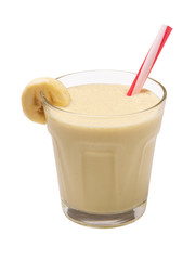 Banana smoothie isolated