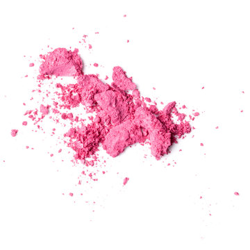 Makeup rouge blush powder pink isolated