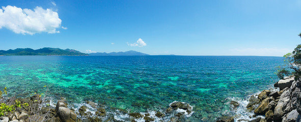 sea with  Lipe island in Satun Thailand -Panorama